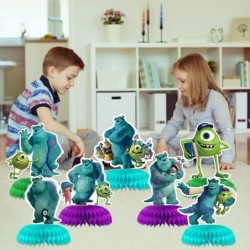 7Pcs Monster-Inc Birthday Party Decorations Monsters University Theme Honeycomb Centerpieces Monster-Inc Birthday Supplies fo...