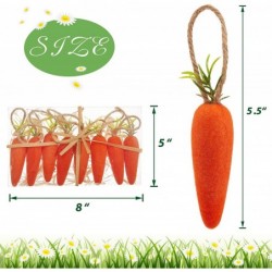 8 Pieces 5.5’’ Easter Foam Carrot Hanging Ornaments Simulation Bubble Vegetables Tree Home Kitchen Party Decorations Set Holi...