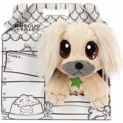 Rescue Tales Pekingese Adoptable Pet Interactive Plush Toy Dog Stuffed Animal Wags Tail Puppy Sounds Collar Doghouse Playset-...