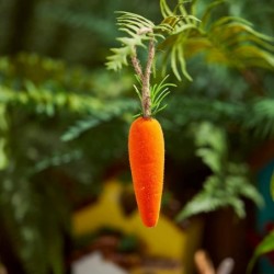 8 Pieces 5.5’’ Easter Foam Carrot Hanging Ornaments Simulation Bubble Vegetables Tree Home Kitchen Party Decorations Set Holi...