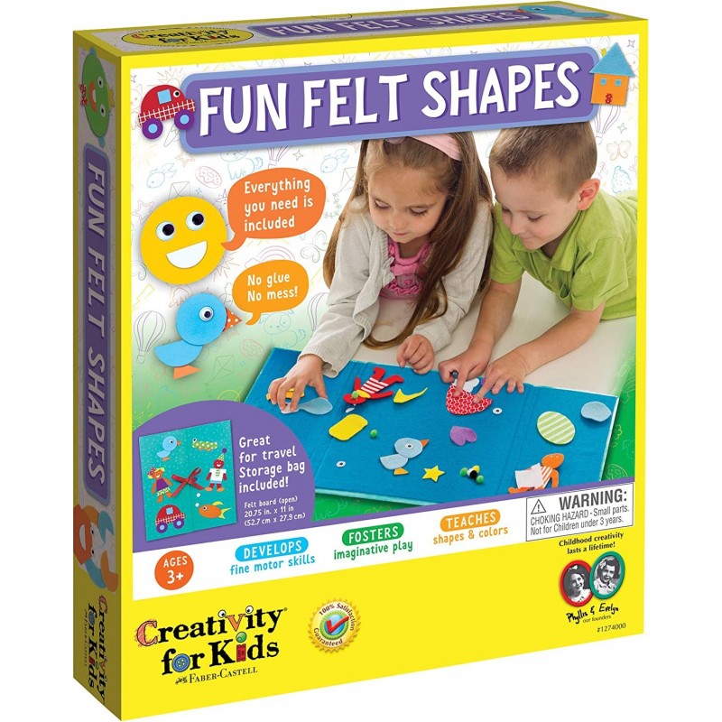 My First Fun Felt Shapes - Travel Friendly Felt Board for Toddlers Toddler Crafts and Pretend Play 100+ Felt Pieces $22.87 Ha...