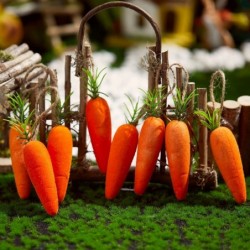 8 Pieces 5.5’’ Easter Foam Carrot Hanging Ornaments Simulation Bubble Vegetables Tree Home Kitchen Party Decorations Set Holi...