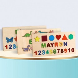 Wooden Personalized Name Puzzle - Toddler Early Learning Educational Wooden Toys Custom Name & Number Pegged Puzzles for Kids...