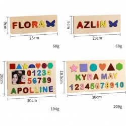 Wooden Personalized Name Puzzle - Toddler Early Learning Educational Wooden Toys Custom Name & Number Pegged Puzzles for Kids...