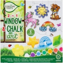 2-in-1 Window Art & DIY Chalk Art by Horizon Group USA Multicolor One Size $24.92 Kids' Drawing & Writing Boards