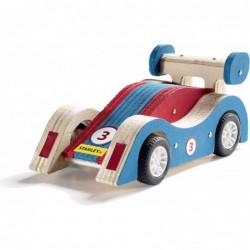 Stanley Jr DIY Pull Back Sports Car Building Kit for Kids JK030-SY: Children’s Boy Girl Wood Racer Beginning Woodworking Set ...