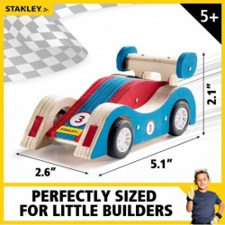 Stanley Jr DIY Pull Back Sports Car Building Kit for Kids JK030-SY: Children’s Boy Girl Wood Racer Beginning Woodworking Set ...