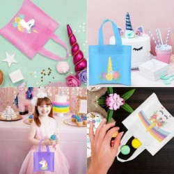 20Pcs Rainbow Unicorn Party Favor Bags Reusable Rainbow Gift Bags Unicorn Goodie Treat Candy Bags for Boy Girls Unicorn Birth...