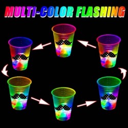 16oz Glowing Party Cups for Indoor Outdoor Party Event Fun Light Up Cups for Night Event Favor Decorations Supplies - Glow Cu...