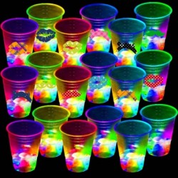 16oz Glowing Party Cups for Indoor Outdoor Party Event Fun Light Up Cups for Night Event Favor Decorations Supplies - Glow Cu...