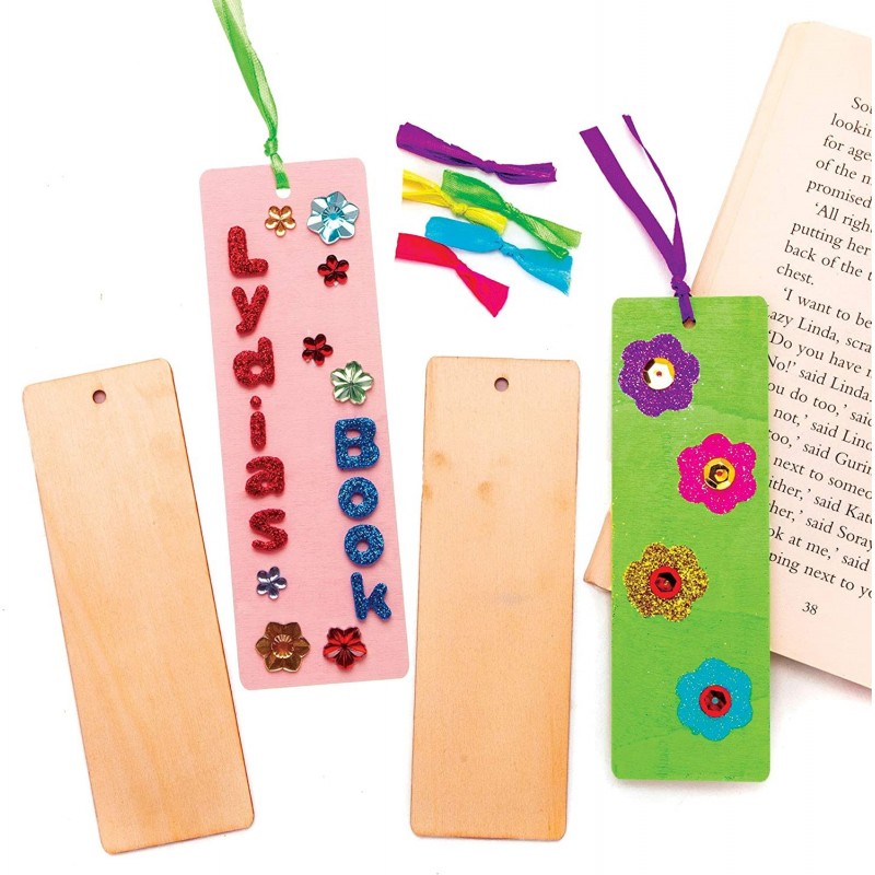 AT392 Wooden Bookmark Blanks - Pack of 10 Blank Templates for Children to Design and Decorate 10 Pack $16.64 Kids' Drawing & ...