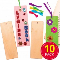 AT392 Wooden Bookmark Blanks - Pack of 10 Blank Templates for Children to Design and Decorate 10 Pack $16.64 Kids' Drawing & ...