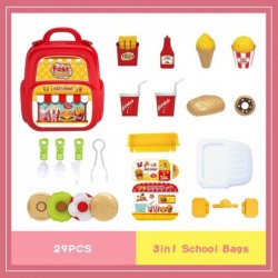 29 Pieces Kids Pretend Play Kitchen Toy Kit with Burger Shop Accessories Kitchen Toys for Kids Ages 3-5 $16.26 Toy Kitchen Pr...