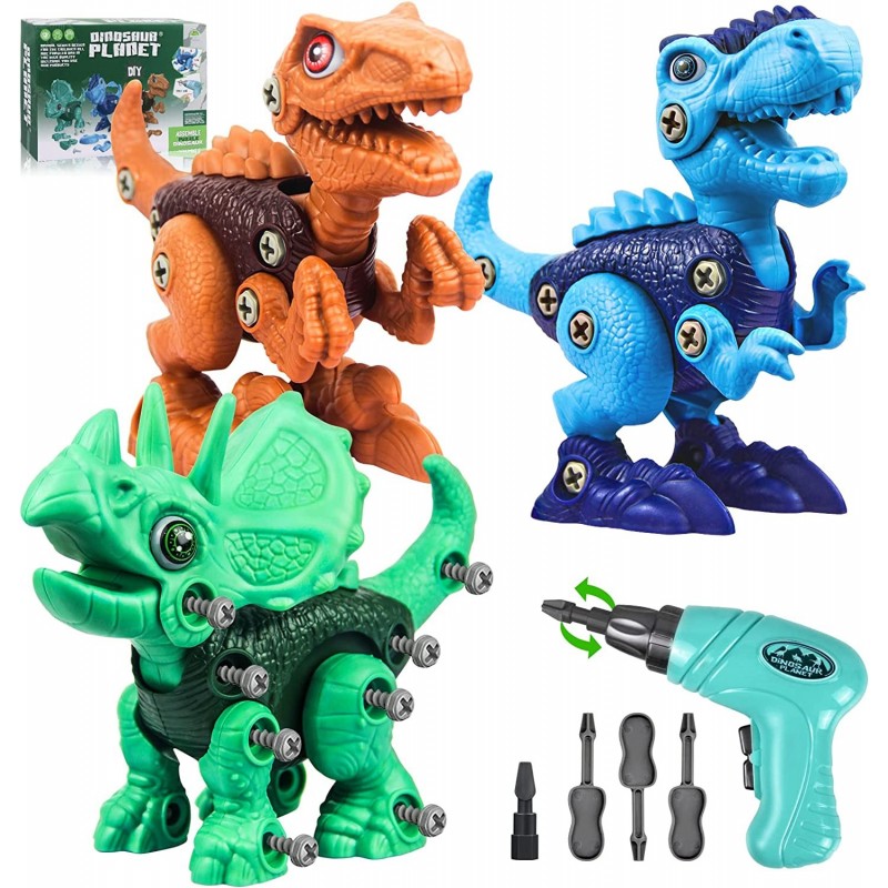 Dinosaur Toys for 3 4 5 6 7 8 Year Old Boys Take Apart Dinosaur Toys for Kids Learning Educational Building Dinosaur Toys wit...