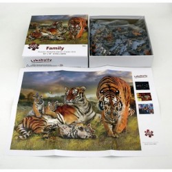 Jigsaw Puzzles for Adults 500 Piece Prime - Every Piece is Unique Family Theme Animal Tiger Puzzle Adult Toys 24" x 18" Diffi...