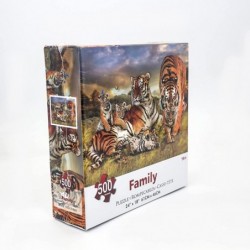 Jigsaw Puzzles for Adults 500 Piece Prime - Every Piece is Unique Family Theme Animal Tiger Puzzle Adult Toys 24" x 18" Diffi...