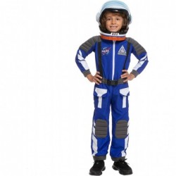 Halloween Child Unisex Blue Astronaut Costume NASA Pilot Jumpsuit Costume for Halloween Dress Up $64.52 Kids' Costumes