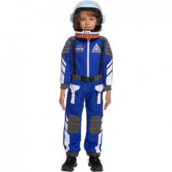 Halloween Child Unisex Blue Astronaut Costume NASA Pilot Jumpsuit Costume for Halloween Dress Up $64.52 Kids' Costumes