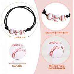 74 Pcs Baseball Party Favors Baseball Gifts Include 12 Baseball Charm Bracelets 12 Baseball Sports Stress Ball with 50 Baseba...