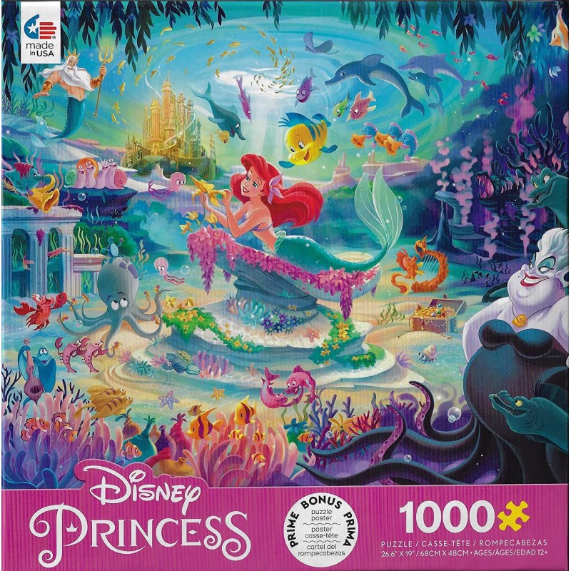 Disney Princess - The Little Mermaid - 1000 Piece Jigsaw Puzzle Blue $25.40 Jigsaw Puzzles