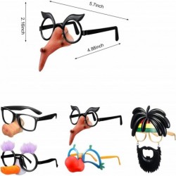 6 Pairs Funny Disguise Glasses Party Sunglasses Clown Pirate Beard Sunglasses Marx Mustache Glasses Pig Nose Witch Long Nose ...