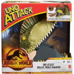 UNO Attack Jurassic World Dominion Card Game with Dinosaur Card Launcher for 2 to 10 Players Ages 7 Years & Older Toy Gift an...