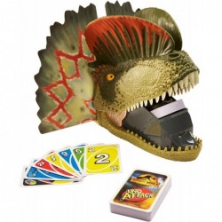 UNO Attack Jurassic World Dominion Card Game with Dinosaur Card Launcher for 2 to 10 Players Ages 7 Years & Older Toy Gift an...