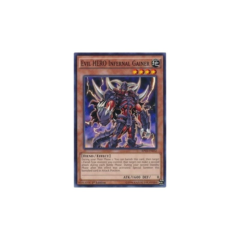 Evil Hero Infernal Gainer (BP03-EN032) - Battle Pack 3: Monster League - 1st Edition - Common $11.30 Card Games