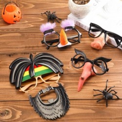 6 Pairs Funny Disguise Glasses Party Sunglasses Clown Pirate Beard Sunglasses Marx Mustache Glasses Pig Nose Witch Long Nose ...