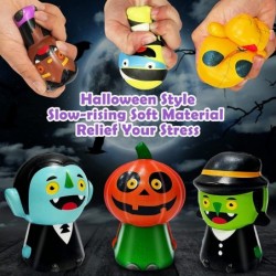 6 Pack Halloween Squishies Toys Slow Rising Fidget Toy Pumpkin Vampires Zombies Mummy Halloween Party Favors for Kids Squeeze...