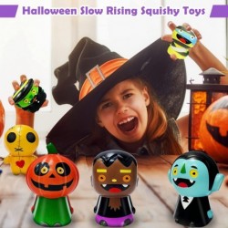 6 Pack Halloween Squishies Toys Slow Rising Fidget Toy Pumpkin Vampires Zombies Mummy Halloween Party Favors for Kids Squeeze...