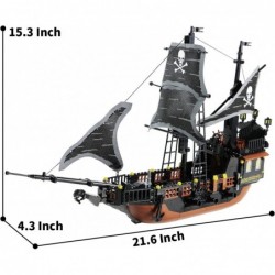 Pirate Ship Sets Pirate Brick Toy Set Boys and Girls Ages 10 and Up 652 Pieces $66.18 Play Figure Playsets