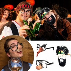 6 Pairs Funny Disguise Glasses Party Sunglasses Clown Pirate Beard Sunglasses Marx Mustache Glasses Pig Nose Witch Long Nose ...