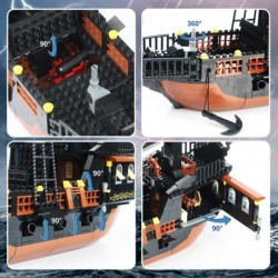 Pirate Ship Sets Pirate Brick Toy Set Boys and Girls Ages 10 and Up 652 Pieces $66.18 Play Figure Playsets