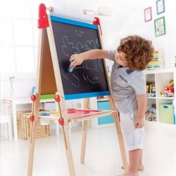 Award Winning All-in-One Wooden Kid's Art Easel with Paper Roll and Accessories Cream L: 18.9 W: 15.9 H: 41.8 inch $117.15 Ki...