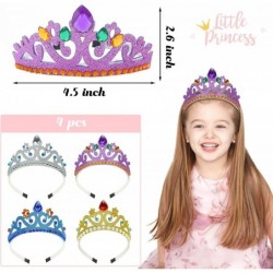 Princess Crown Set 4PCS Princess Tiaras for Little Girls DIY Mermaid Crown Princess Headband Party Crown for Christmas Costum...