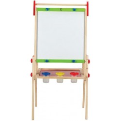 Award Winning All-in-One Wooden Kid's Art Easel with Paper Roll and Accessories Cream L: 18.9 W: 15.9 H: 41.8 inch $117.15 Ki...