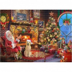 1000 Pieces Jigsaw Puzzles for Adults and Kids Santa Claus Christmas Fireplace Puzzle Christmas Tree for Christmas Thanksgivi...