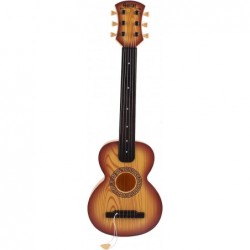 Toy Guitar 6 Metal String Acoustic Kids 26” Ukulele With Guitar Pick Rock Star Toy Musical Instrument Vibrant Sound And Brown...