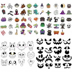 20 Pcs Make-a-face Sticker Sheets Make Your Own Halloween Characters Mix and Match Sticker Sheets Bonus with Coloring Sheets ...