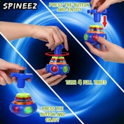 12 Pcs UFO Top Light Toy LED Light up Toy Music Flashing Spinner Toy for Party Supplies 3 Colors $46.43 Spinning Tops