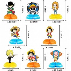 8Pcs One Piece Birthday Party Supplies One Piece Honeycomb Centerpieces 3D Table Decorations One Piece Theme Table Decoration...