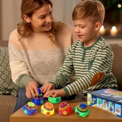 12 Pcs UFO Top Light Toy LED Light up Toy Music Flashing Spinner Toy for Party Supplies 3 Colors $46.43 Spinning Tops