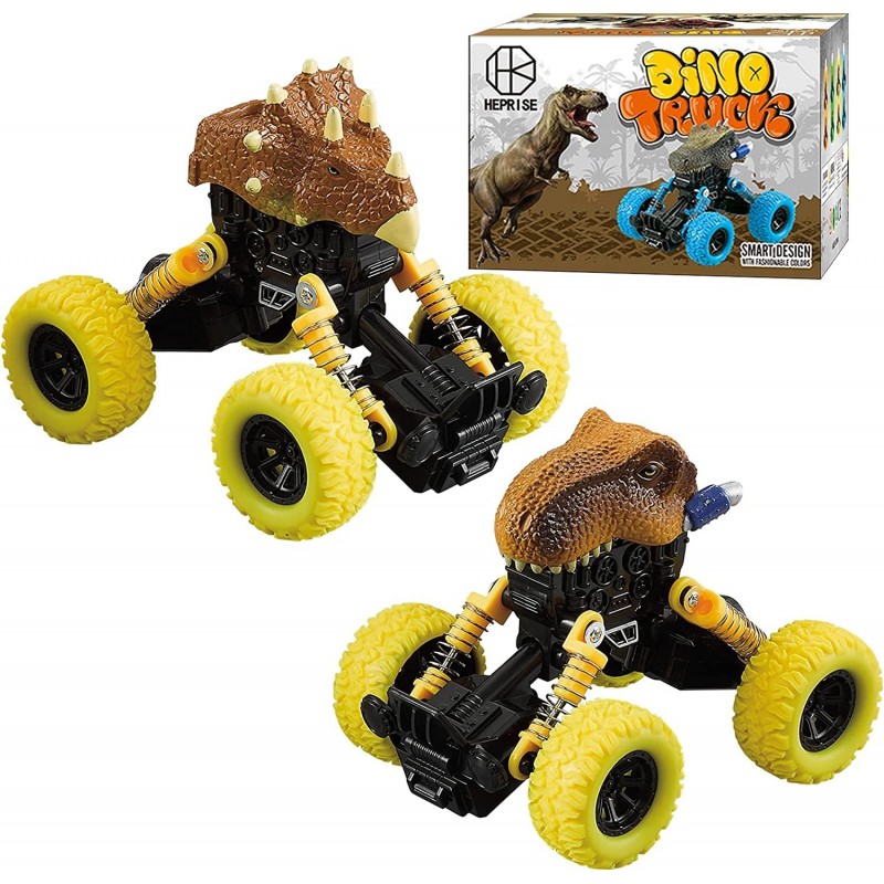 2 Pack Monster Trucks Cars Toys for Boys 2+ Years Old Kids Pull Back Cars Inertia Educational Toy (Yellow) $19.33 Kids' Play ...