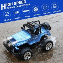 Remote Control Monster Truck for Boys 2.4Ghz 4wd Off Road Rock Crawler Vehice Truck 1:16 High Speed Remote Control Car with H...