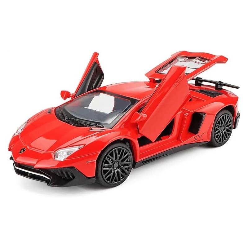 Alloy Collectible Red Lamborghini Car Toy Pull Back Vehicles Diecast Cars Model with Light & Sound $40.99 Kids' Play Cars & R...