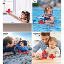 DolliBu Octopus Bath Buddy Squirter - Floating Red Octopus Rubber Bath Toy Fun Water Squirting Bathtime Play for Toddlers Cut...