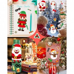 40 Sheets Christmas Stickers for Kids Craft DIY Christmas Santa Snowman Reindeer Elf Face Stickers Make Your Own Christmas St...