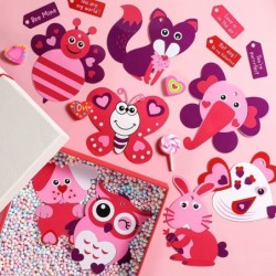 24 Sets Valentines Crafts for Kids Valentines Arts and Crafts DIY Valentines Ornament Kit Make Your Own Valentines Craft Proj...