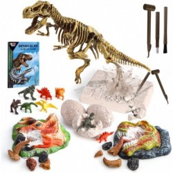 Dinosaur Fossil Digging Kit for Kids Dino Eggs & Fossil Excavation Dinosaur Fossil + Dinosaur Tooth + Dinosaur Eggs Excavatio...